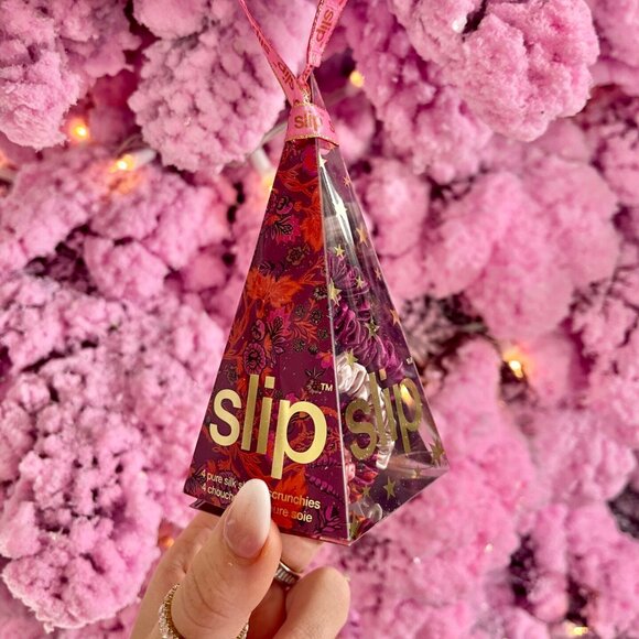 slip Moonflower Nights Scrunchie Holiday Ornament, 4x Scrunchie Pack - Picture 6 of 14